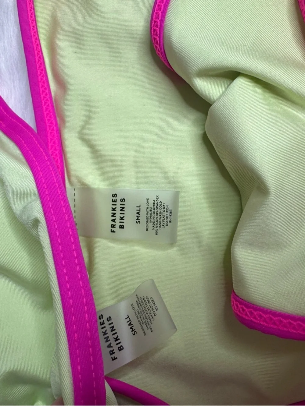 Frankies Bikinis Candy Shop Bikini SMALL NIKKI TOP DOVE BOTTOM NWOT